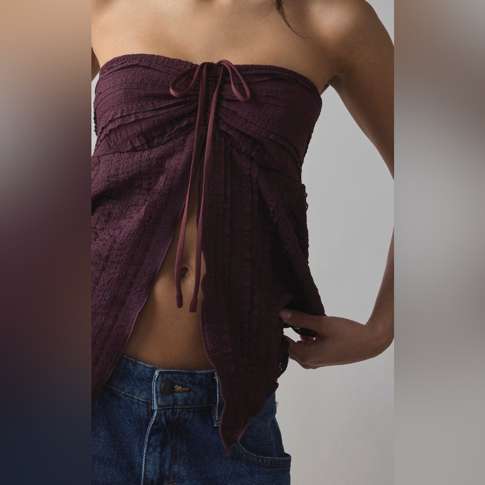 UO Eloise convertible tie split-front tube top